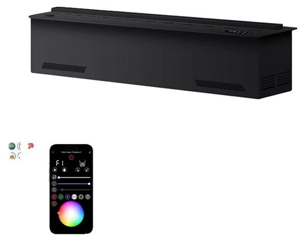 Umidificatore, simulazione realistica delle fiamme, design ecologico, 800 mm (31,50 pollici), alimentazione idrica domestica
