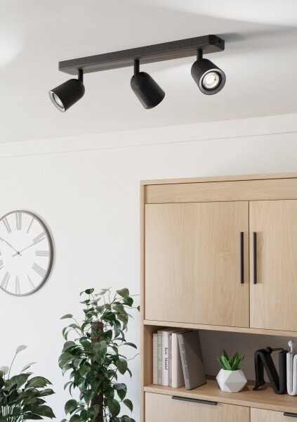 Eglo 901954 - Faretto CAMALDOLI 3xGU10/10W/230V nero