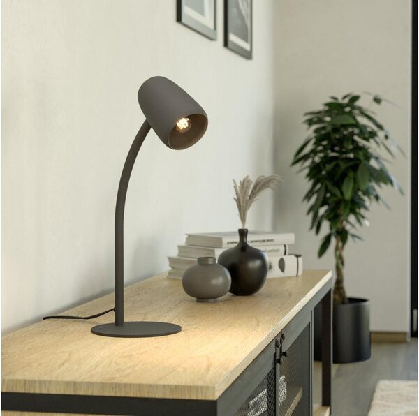 Eglo 901828 - Lampada da tavolo CARLO 1xE14/18W/230V nera