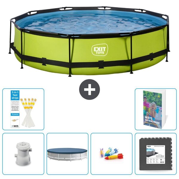 Piscina gonfiabile rettangolare - 360x76 cm - Set da 5 pezzi - Modello S317