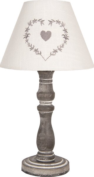 Lampada da tavolo Clayre & Eef Ø 23x40 cm Legno grigio