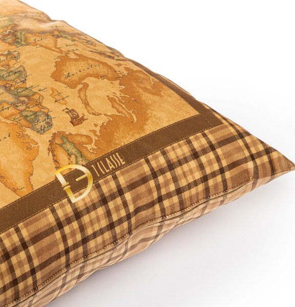 Cuscino D'arredo In Velluto Geo Tartan CM. 50X50 Alviero Martini 1A Classe Geo Caleffi