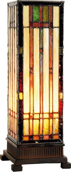 Lampada da tavolo Tiffany Clayre & Eef 12x12x35 cm in vetro beige marrone