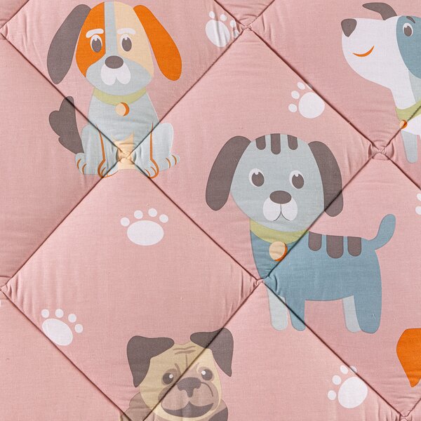 Trapunta In Cotone Cuccioli Singolo Caleffi Kids Ragazzo Rosa Caleffi