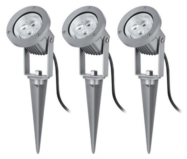 Paulmann 98845 - SET 3x LED/3W IP65 Riflettore GARDENSPOT 230V