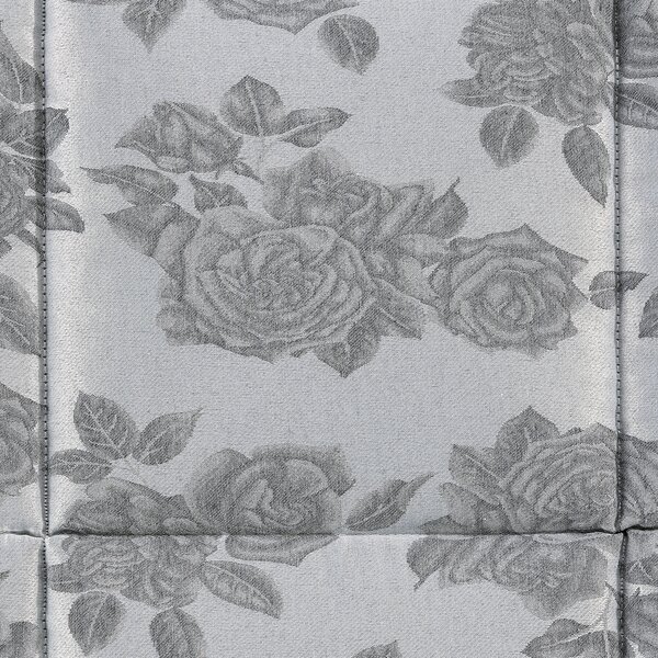 Trapunta In Raso Jacquard Floret Matrimoniale Dreaming Barocco Grigio Caleffi