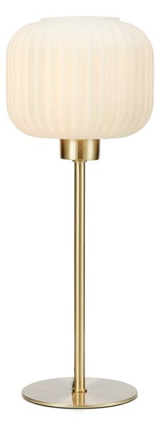 Lampada da tavolo in ottone e bianco Sober - Markslöjd