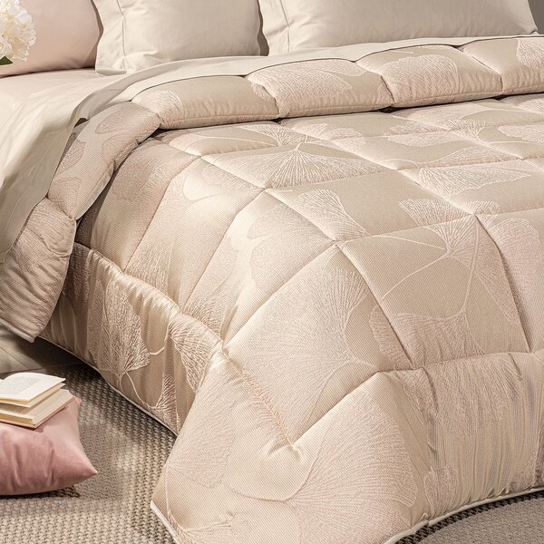 Trapunta In Raso Jacquard Agatha Matrimoniale Dreaming Floreale Rosa Caleffi