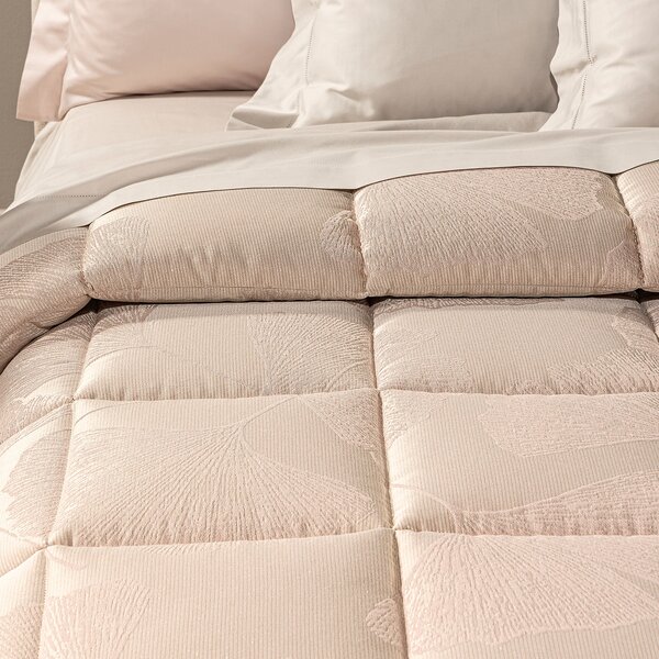 Trapunta In Raso Jacquard Agatha Matrimoniale Dreaming Floreale Rosa Caleffi
