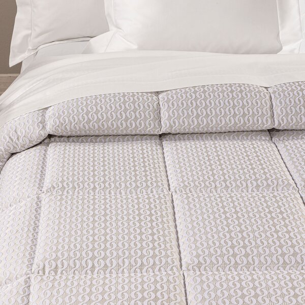 Trapunta In Raso Jacquard Clear Matrimoniale Dreaming Geometrico Panna Caleffi