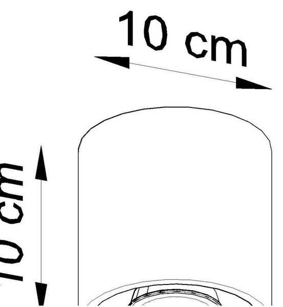 Apparecchio da soffitto nero Roda - Sollux