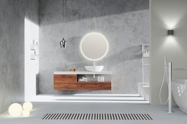 Specchio a parete con illuminazione ø 60 cm Luna - Mirrors and More