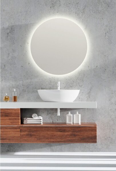 Specchio a parete con illuminazione ø 60 cm Luna - Mirrors and More