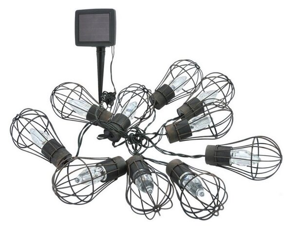 Catena solare a LED per esterni 10xLED/1,2V 300 mAh 3,8 m IP44