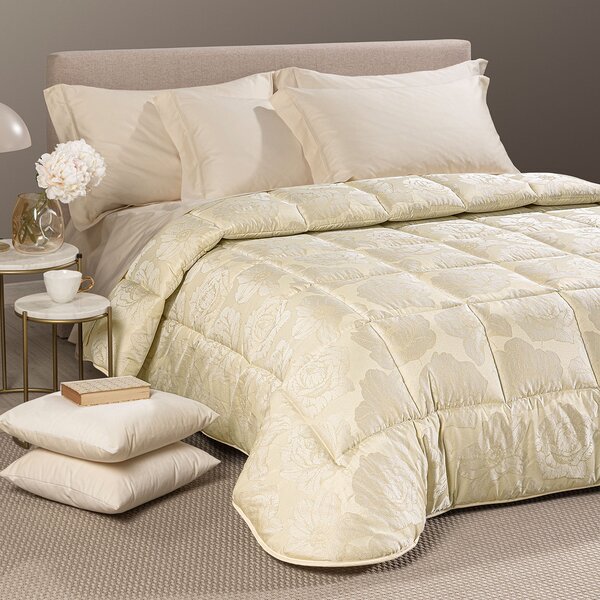 Trapunta In Raso Jacquard Flory Matrimoniale Dreaming Non Specificato Avorio Caleffi