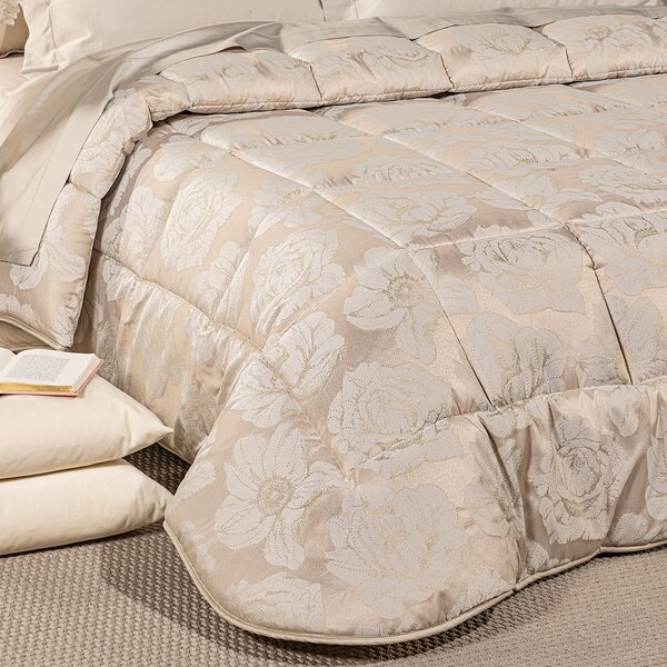 Trapunta In Raso Jacquard Flory Matrimoniale Dreaming Non Specificato Naturale Caleffi