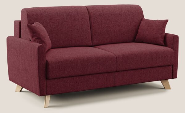 Divano Letto 2 Posti 160x94x97 cm in Tessuto Rosso