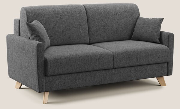 Divano Letto 2 Posti 160x94x97 cm in Tessuto Grigio