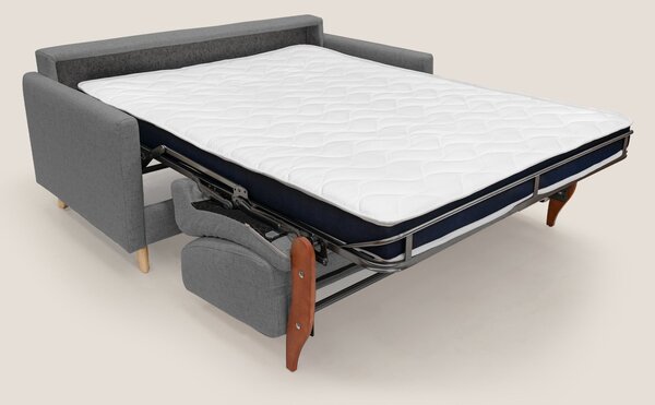 Divano Letto 2 Posti 160x94x97 cm in Tessuto Grigio
