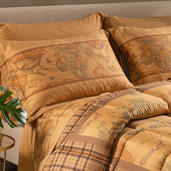 Trapunta In Raso Di Cotone Geo Tartan Matrimoniale Alviero Martini 1A Classe Geo Caleffi