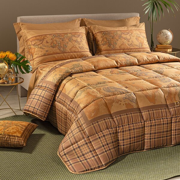 Trapunta In Raso Di Cotone Geo Tartan Matrimoniale Alviero Martini 1A Classe Geo Caleffi