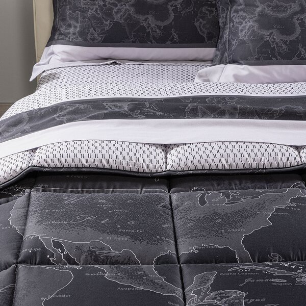 Trapunta In Raso Di Cotone Geo Night Matrimoniale Alviero Martini 1A Classe Geo Caleffi