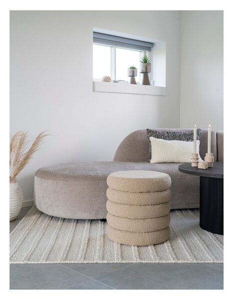 Sgabello in tessuto bouclé beige Brooklyn - House Nordic