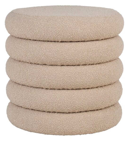 Sgabello in tessuto bouclé beige Brooklyn - House Nordic
