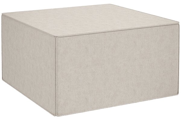 HOMCOM Poggiapiedi 2 in 1 con Rivestimento Rimovibile in Tessuto Effetto Lino, 75x75x41 cm, Beige