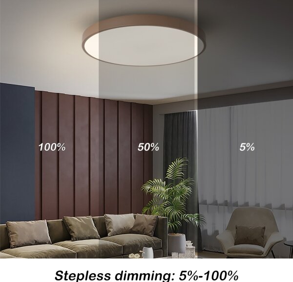 Brilagi - Plafoniera dimmerabile POOL LED/60W/230V 3000-6000K 60 cm marrone + telecomando
