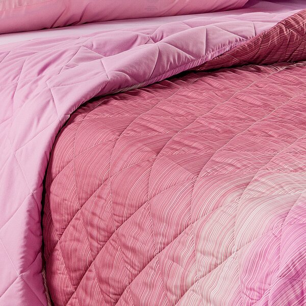 Copriletto Trapuntato In Microfibra Rainbow Singolo Modern Casa Color Orchidea Caleffi