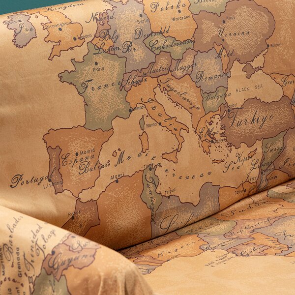 Telo Arredo Copridivano Grandecor In Raso Di Cotone Geo Classic 24 Matrimoniale Alviero Martini 1A Classe Geo Caleffi