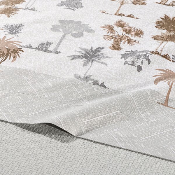 Completo Lenzuola In Cotone Bali Singolo Caleffi Tropical Grigio Caleffi