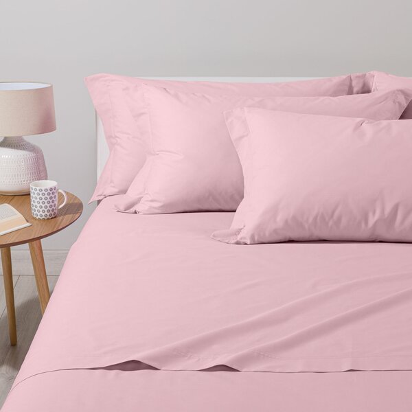 Completo Lenzuola In Cotone Cotone Tinta Unita Singolo Caleffi Tinta Unita Rosa Caleffi