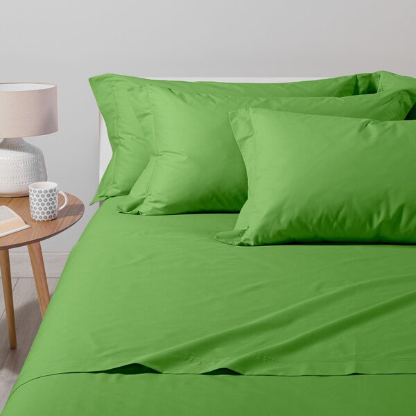 Completo Lenzuola In Cotone Cotone Tinta Unita Singolo Caleffi Tinta Unita Verde Caleffi