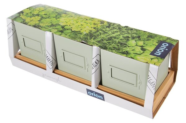 Set di vasi in metallo per erbe aromatiche 3 pz Greenish - Orion