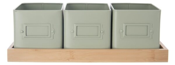 Set di vasi in metallo per erbe aromatiche 3 pz Greenish - Orion