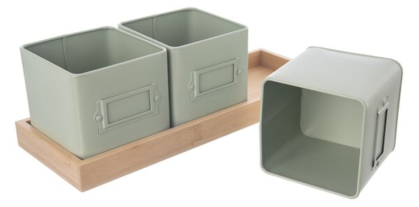 Set di vasi in metallo per erbe aromatiche 3 pz Greenish - Orion