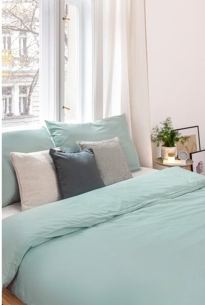 Biancheria da letto matrimoniale verde in microsatin 200x200 cm Basic - Bonami Essentials