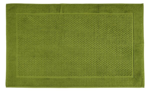 Tappeto Bagno In Cotone Sirena '99 CM. 45X60 Spugnissima Tinta Unita Verde Caleffi