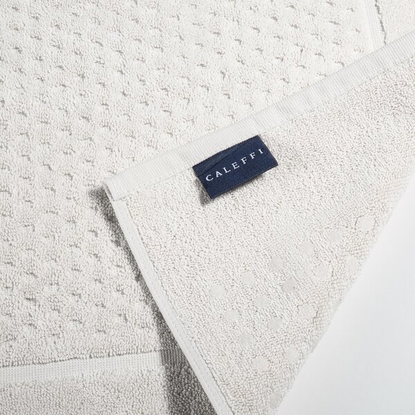 Tappeto Bagno In Cotone Sirena '99 CM. 45X60 Spugnissima Tinta Unita Bianco Caleffi