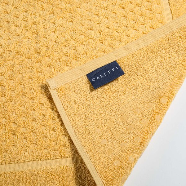 Tappeto Bagno In Cotone Sirena '99 CM. 45X60 Spugnissima Tinta Unita Giallo Caleffi