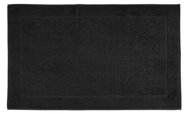 Tappeto Bagno In Cotone Sirena '99 CM. 45X60 Spugnissima Tinta Unita Nero Caleffi