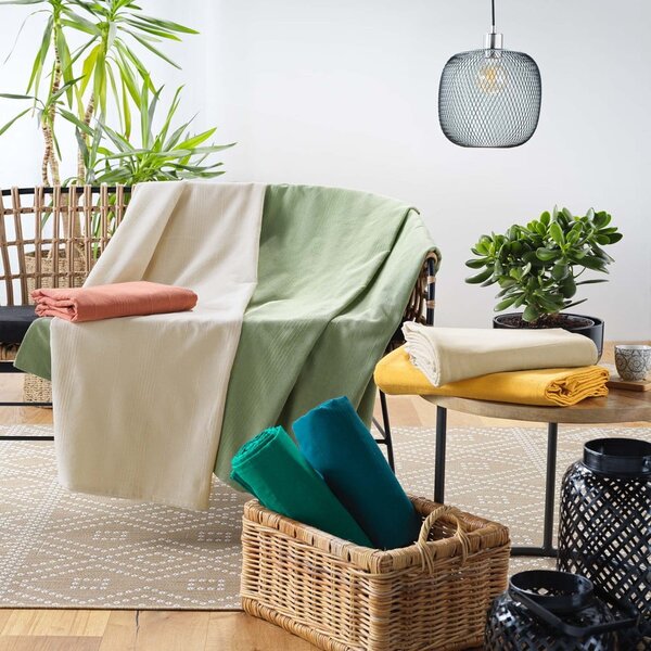 Copriletto color mattone 180x220 cm Lucile - douceur d'intérieur
