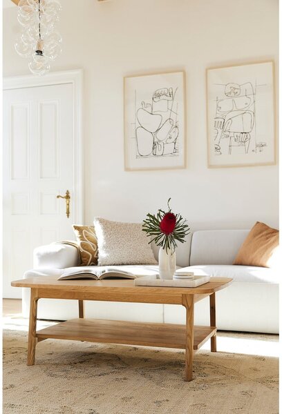 Tavolino in rovere naturale 60x100 cm Twig - The Beds