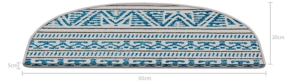 Gradini blu in set da 16 pezzi 20x65 cm Cottage Warmth - Vitaus