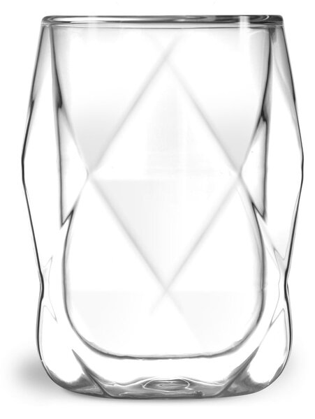 Set di 2 bicchieri da latte a doppia parete, 350 ml Geo - Vialli Design
