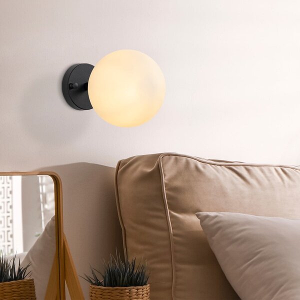 Lampada da parete bianca e nera ø 15 cm Atmaca – Opviq lights