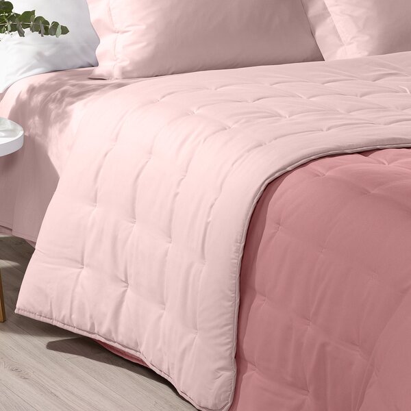Trapunta Calduccia In Microfibra Mia Singolo Modern Tinta Unita Rosa Caleffi