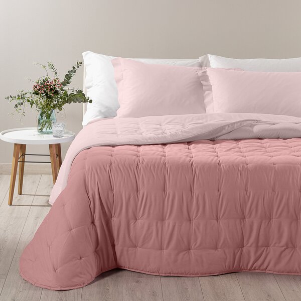 Trapunta Calduccia In Microfibra Mia Singolo Modern Tinta Unita Rosa Caleffi
